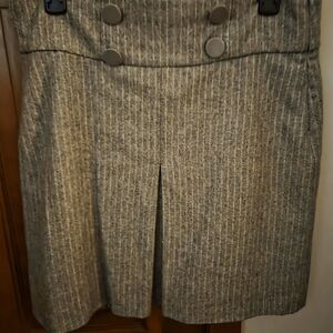 Elegant Gray Pinstripe Skirt